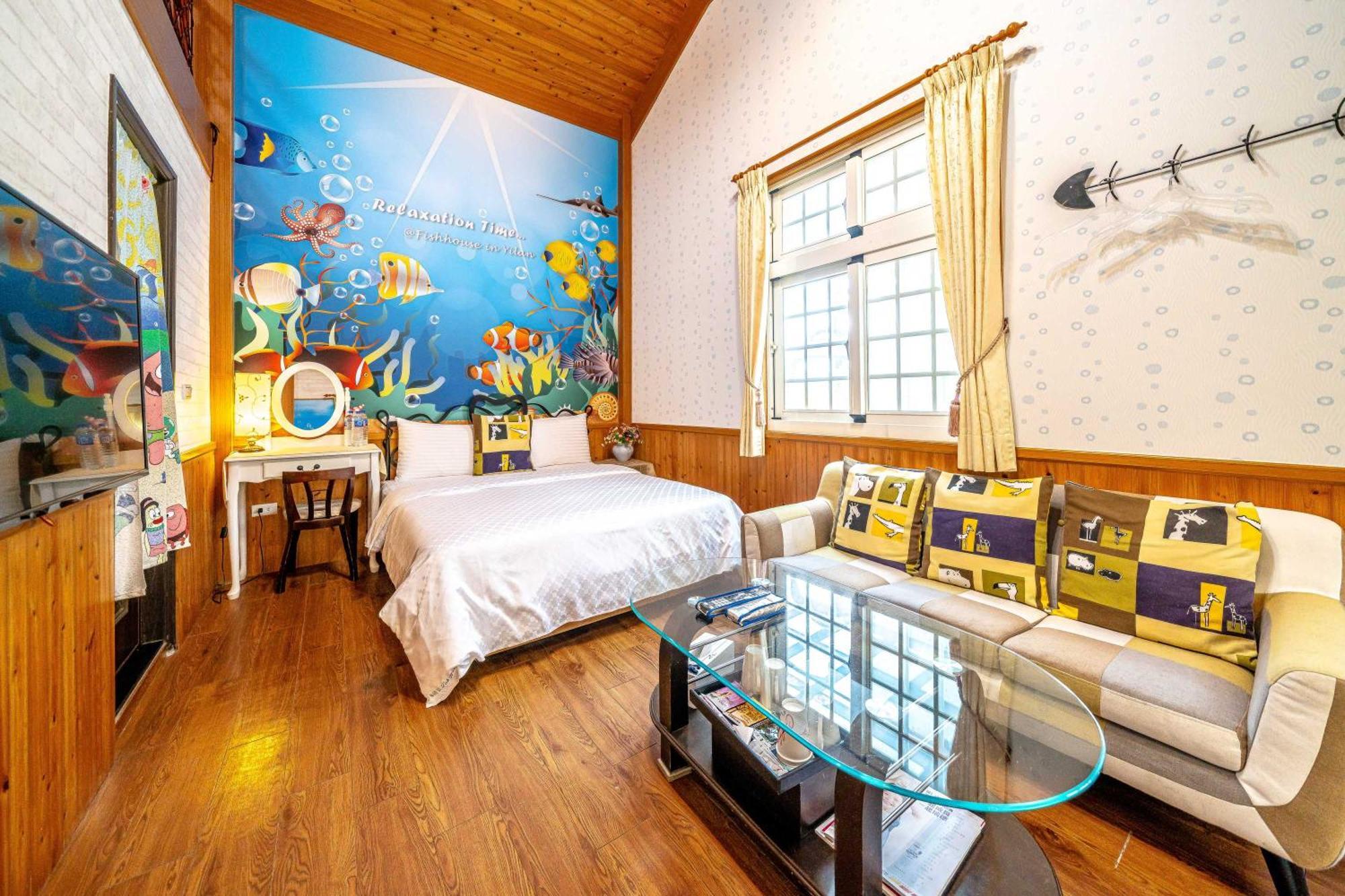 Fish House 宜蘭獨棟別墅 戲水池 生態diy 安農溪自行車 Apartment ตงชาน ภายนอก รูปภาพ